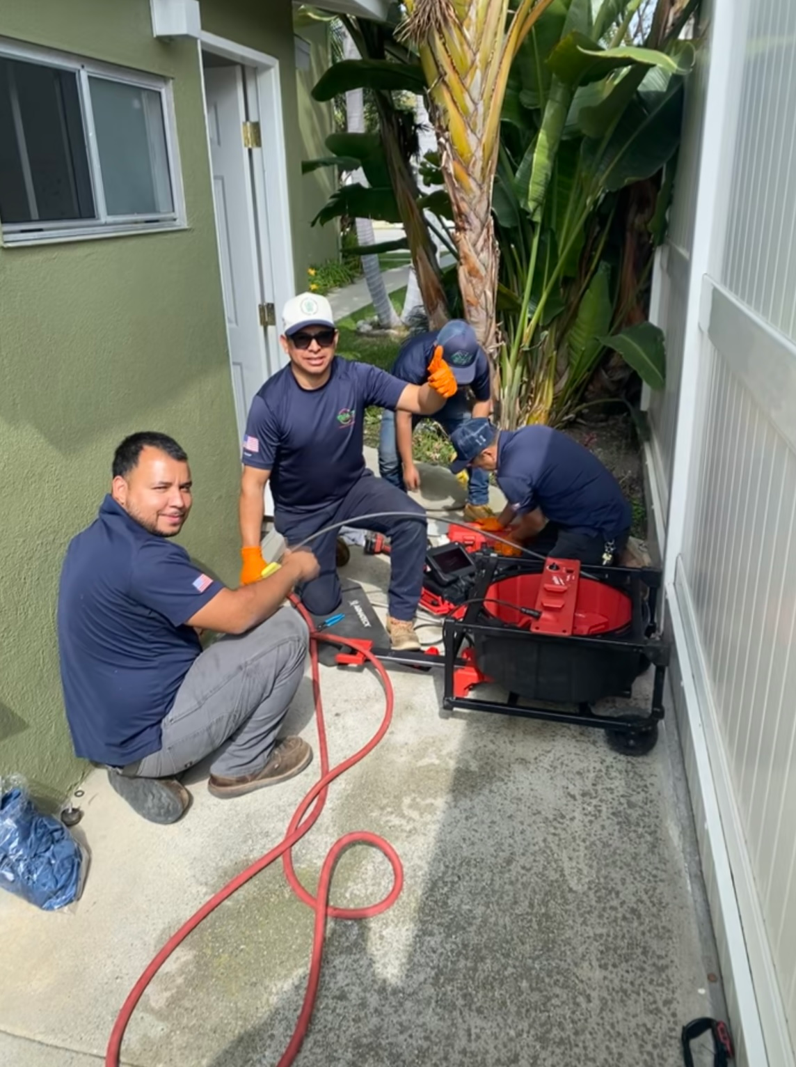 Conover Plumbing crew on site