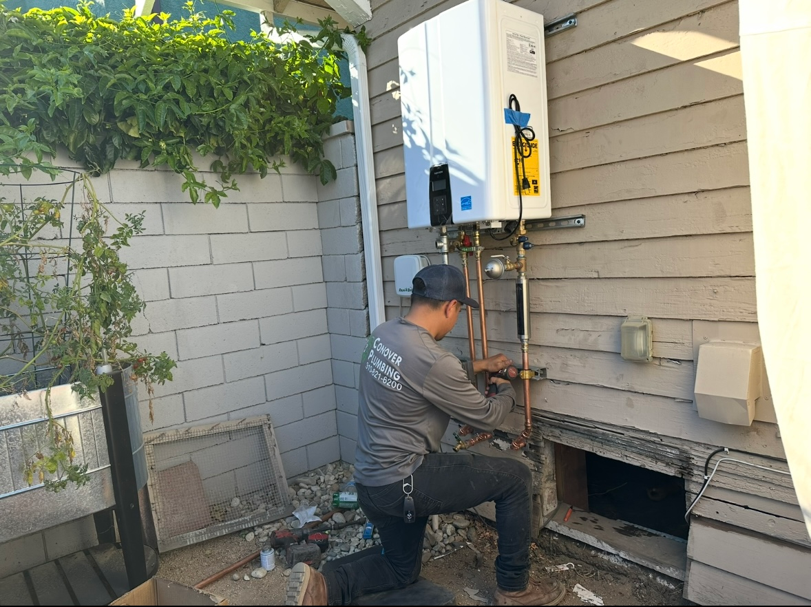 Tankless water heater installation